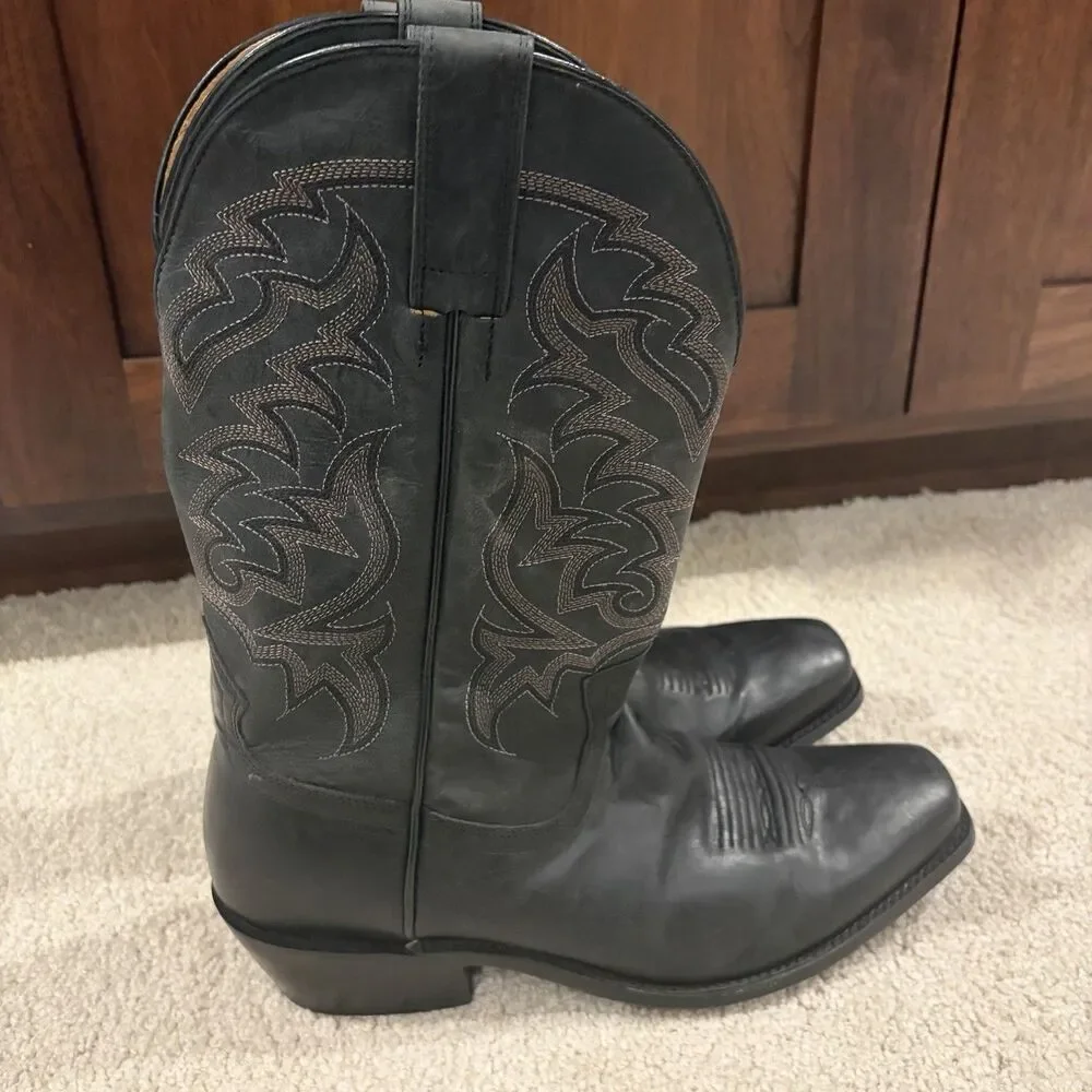 EUC Moonshine Spirit Men’s Mad Cat BBM610 Western Boots Black Size 10 Cowboy